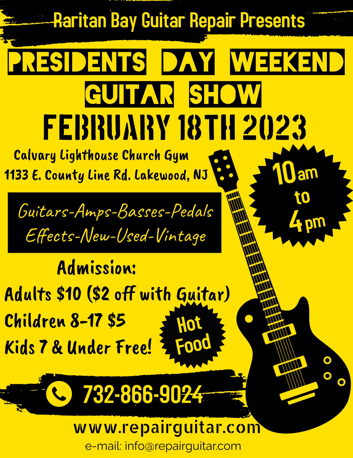 Presidents Day Weekend Guitar Show
